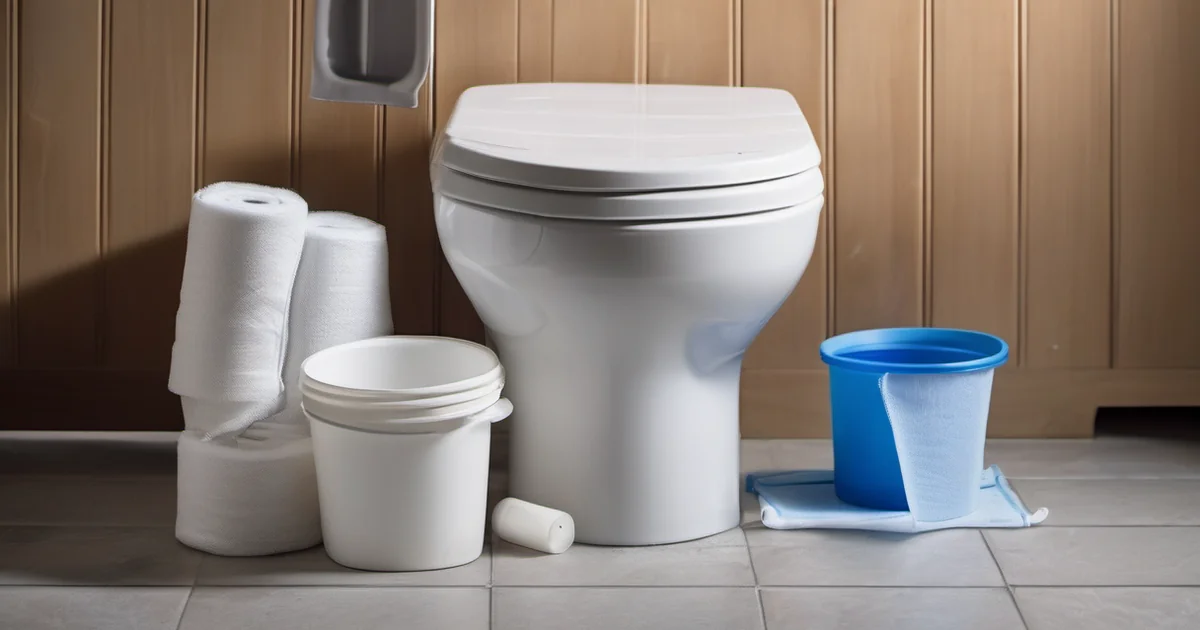 WC portátil plegable con tienda de privacidad preparado para funcionar como baño de emergencia en casa
