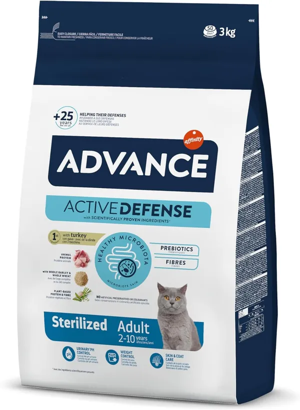 Advance Cat Adult Sterilized Pienso Gato Esterilizado Pavo 3kg