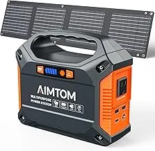 AIMTOM estación de energía portátil de 155 Wh con panel solar