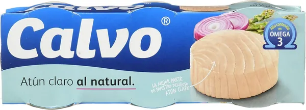 Calvo atún claro al natural pack de 30 latas para despensa de emergencia