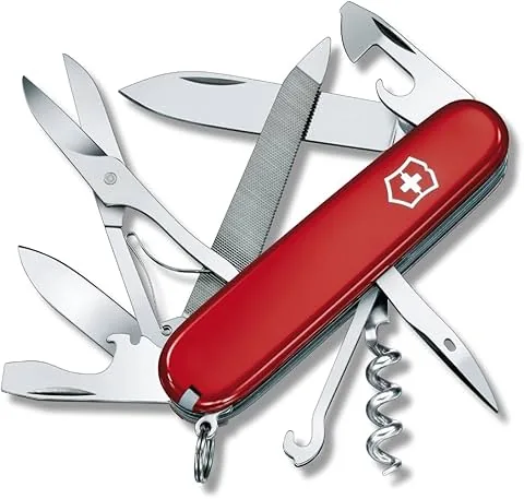 Victorinox Mountaineer, Navaja Multiuso Suiza, Cuchillo bolsillo, Regalo, 18 Funciones, Hoja grande, Sacacorchos