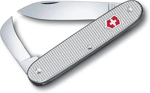 Victorinox Swiss Army 2 Alox, 93 mm, Diseño Acanalado color Plata