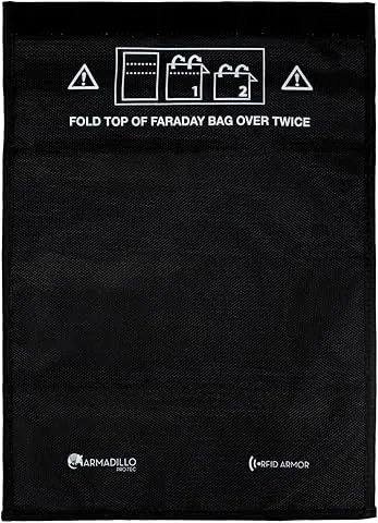 Faraday - Bolsa para tabletas y teléfonos, Bolsas Grandes Faraday para iPad, Bolsa de Bloqueo RFID, Bloqueador de señal para teléfono Celular, antirastreo, antipiratería, antiespionaje