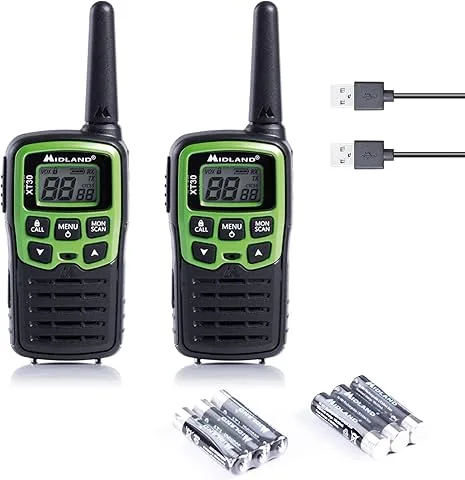Midland XT30 16channels 446.00625 – 446.09375MHz Negro, Verde Two-Way radios - Walkie-Talkie (AAA, 48 x 32 x 90 mm, 75 g)