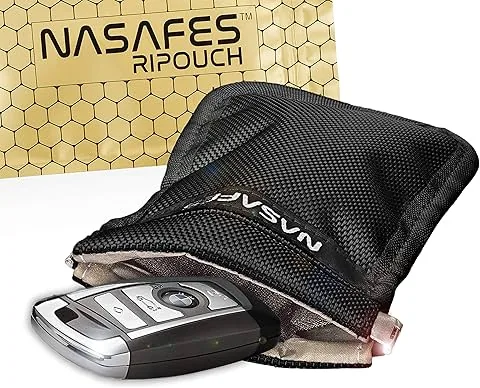 Funda RFID de protección – Funda RFID antiondas para llave de coche, teléfono o tarjeta bancaria, mini jaula de Faraday contra robos y ondas