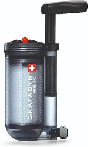 Katadyn Hiker Pro - Filtro de agua de bomba de mano para mochileros, camping, supervivencia de emergencia