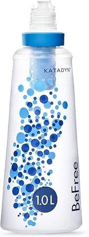 Katadyn BeFree 8018006 - Filtro de agua de 0,1 micrones EZ Clean Membrana para deportes de resistencia, camping y mochilero, talla única