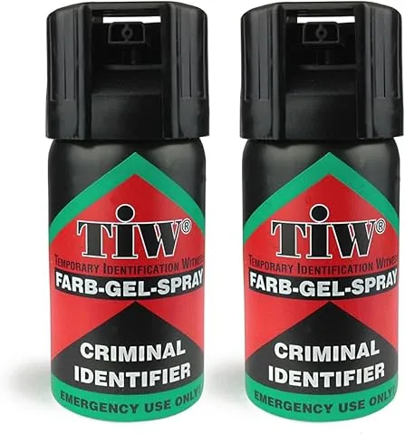 Spray de defensa propia TIW de Farb, identificador de delincuentes, negro, 2 unidades