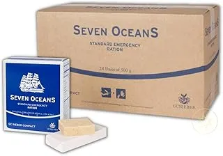 Emergency Food, Comida de Emergencia Alimentos de emergencia | Seven Oceans XXL [24 x 500g] - Ración de emergencia de alto valor energético con vitaminas | Unidades alimentarias de larga duración