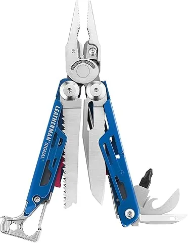 Leatherman Signal Multiherramienta - 19 Herramientas Para Camping y Supervivencia, Azul