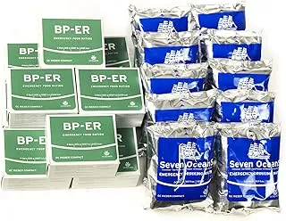 Emergency Food Powerset, 10 x BP ER y 10 x Seven Oceans – Contenedores de agua potable. Siempre y en cualquier lugar está preparado para su comida, para todas las actividades y eventos.