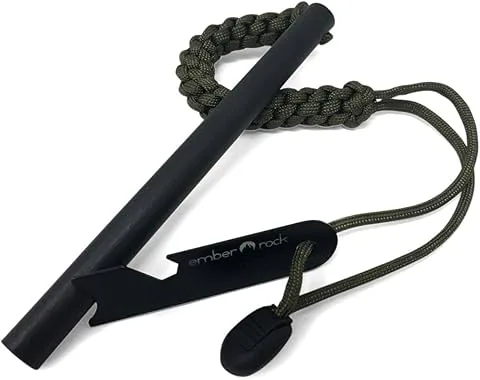 XXL Firesteel Fire Starter - Huge Survival Ferrocerium Rod 152mm x 12.7mm - Paracord Lanyard with Multi Tool Scraper — kit edc
