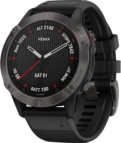 Garmin - Reloj GPS con Pulsómetro Fenix 6 Zafiro, Negro, L (010-02158-11)