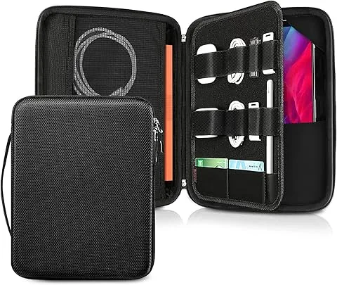 FINPAC Funda de Tablet para 13" iPad Air M4 M3 M2 2026-2024, 13" iPad Pro M5 M4, iPad Pro 12,9", 13" Surface Laptop, Portafolio Bolsa Organizado con Correa de Mano para Magic/Smart Keyboard