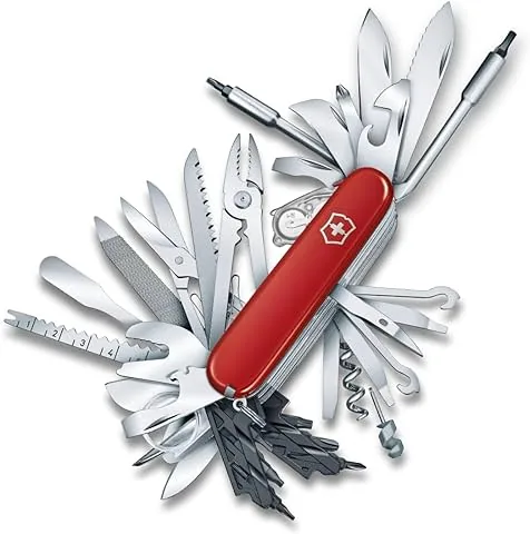 Victorinox Swiss Champ XXL, Navaja Multiuso Suiza, Cuchillo Bolsillo, Regalo, 73 Funciones, Hoja, Tijera y Lupa