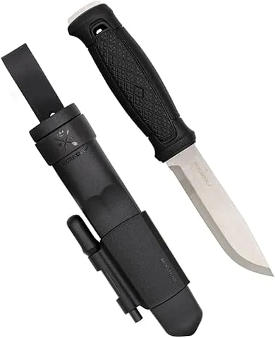 Mora Garberg Black 13914 - Cuchillo con kit de supervivencia