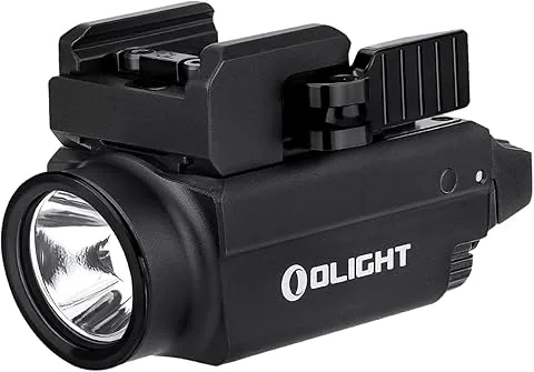 OLIGHT Baldr S Linterna Táctica 800Lm 130M 3 Modos con Luz Verde y Blanca Doble Interruptor Trasero Perfecta para Picatinny Rail y GLOCK Caza Defensa Utilizada (luz Blanca + luz Verde, Nergo)