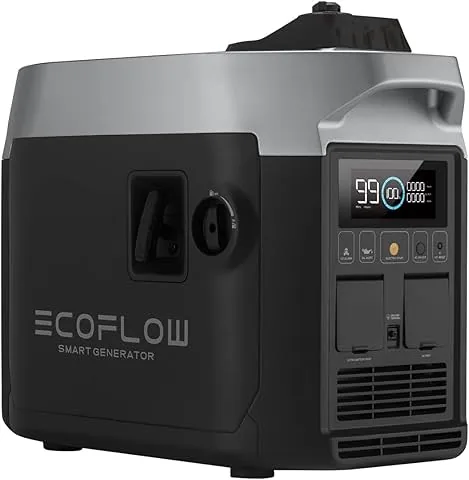 ECOFLOW Generador de Gasolina Smart Generator, Gasolina sin Plomo de 4L, 1800W Salida de CA, 42-58,8 V Salida de CC, Se Integra con DELTA Pro y DELTA Max para Ofrecer la Solución de Emergencia