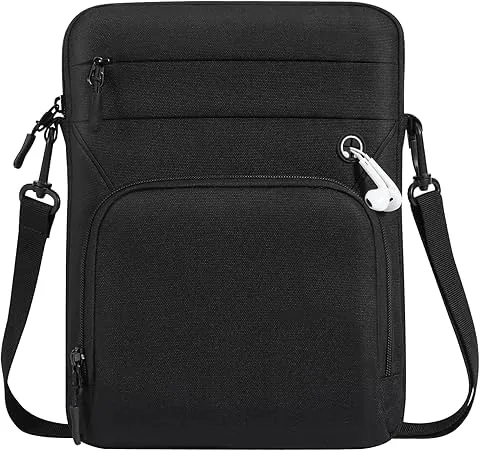 Dadanism 9-11" Bolsa Protectora de Tableta con Correa Hombro para iPad (A16) 11", iPad Air M4 M3/Pro M5 M4 11", iPad 10.ª Gen 10,9", iPad 9/8/7.ª Gen, Galaxy Tab A11+ 11", Idea Tab 11", Negro