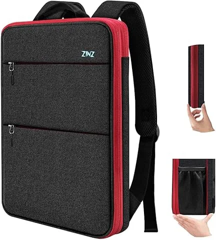 ZINZ Mochila para Portátil Delgada y Expandible, Resistente al Agua, Compatible con MacBook Pro 14" M4/M3/M2/M1, Mac Air/Pro 13,3", XPS 13 14 y la Mayoría de los Portátiles de 13"-14"