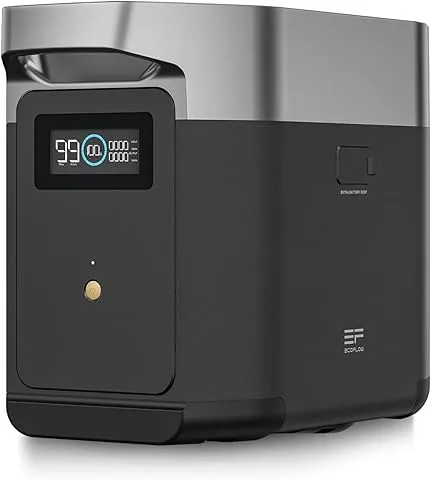 Batería extra EcoFlow DELTA 2, capacidad añadida de 1 kWh para la alimentación de reserva del hogar, batería portátil para alimentar varios aparatos de gran potencia