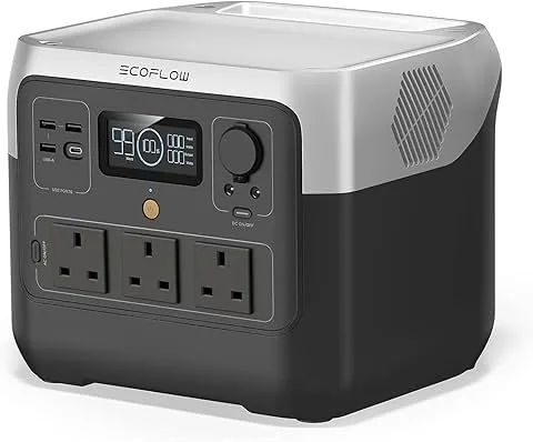Estación de energía portátil ECOFLOW RIVER 2 Pro, batería LiFeP04 de 768 Wh, carga rápida en 70 minutos, 3 tomas de CA de 800 W de potencia, generador solar para aire libre/caravanas