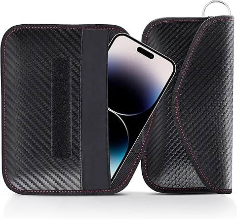 lanpard 2PCS Funda Faraday Móvil para Teléfono y Llave Coche, Bolsa Faraday Bloqueador Jaula Faraday Portatil, Bolsa Blindaje Senal RFID -XL