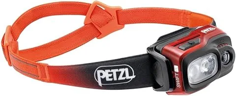 PETZL - Linterna SWIFT RL - Unisex, Naranja, Talla Única