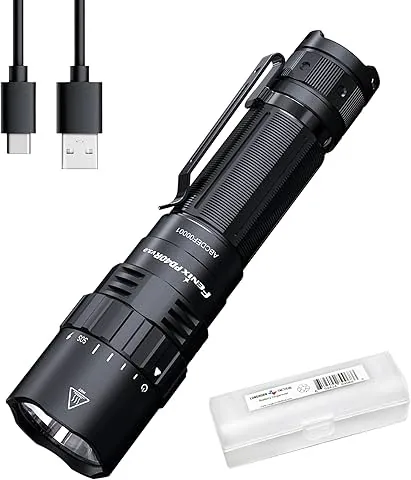 Fenix PD40R v3.0 Linterna táctica, 3000 lúmenes USB-C recargable, luz de servicio policial de largo alcance con organizador Lumentac