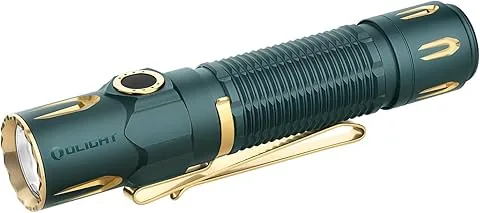 OLIGHT Warrior3S Linterna LED de mano 2300 Lúmenes Táctica Recargable USB 5 Modos Potencia con Aensor Impermeable Defensivo Para Senderismo Acampar Pesca Emergencias EDC(Elfo Azul)