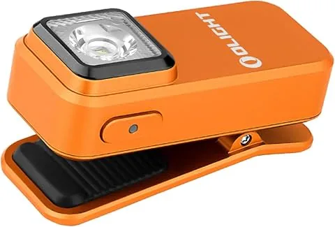 OLIGHT Oclip Linterna EDC Recargable de Clip de Bolsillo 300LM Compacta Conveniente Carga USB C Magnética Portátil para Trabajo Nocturno Herramienta Naranja