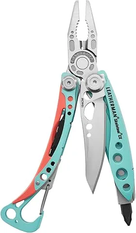 Leatherman Skeletool CX - Multiherramienta 7 en 1 Para Camping y Supervivencia, Acero Inoxidable, Made in USA, Paraiso