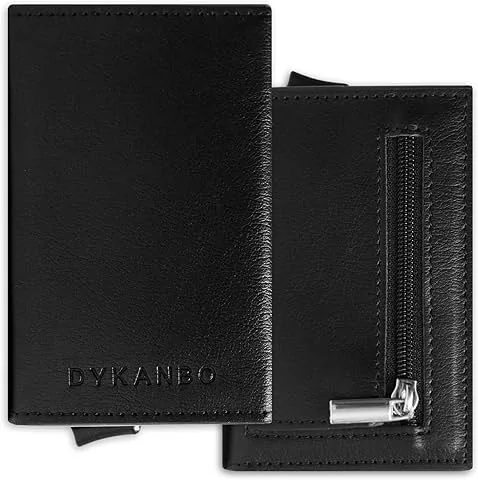 Tarjetero Hombre Minimalista con Sistema POP-UP y Protección RFID, Cartera Tarjetero Hombre Slim con Monedero y Cierre Magnético – Billetera Moderna para Uso Diario y Regalo Práctica y Compacta