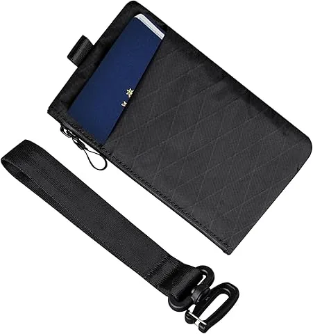 Zip Clutch, Bolso de Mano de Hombre con Bloqueo RFID, Cartera Larga Hombre con Correa de Muñeca y Cremallera, Bolso de Pasaporte Viaje, Bolsa para Teléfono Móvil, Resistente al Agua