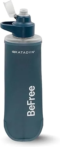 Katadyn BeFree Filter AC 0.5L - Azul Pizarra, Botella Filtrante Ultraligera con Carbón Activo y Membrana EZ-Clean™ – Agua Potable Segura en Todo Momento y Lugar, para Outdoor, Mochilero, Senderismo