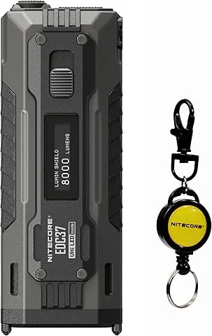 Nitecore EDC37 - Linterna táctica EDC de 8000 lúmenes con llavero retráctil