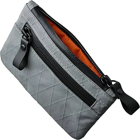 Zip Pouch, Monedero Hombre Pequeño con Cremallera, Cartera para Hombre con Bloqueo RFID, Bolsa Organizadora de Bolsillo, Monedero Minimalista para Tarjetas, Resistente al Agua X-Pac — kit edc
