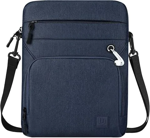 Dadanism 13 Pulgadas Bolsa Protectora de Tableta con Correa Hombro para iPad Pro 13" M5/M4, iPad Air 13" M4/M3, iPad Pro 12,9", MacBook Neo 13", MacBook Air 13" M5/M4, Galaxy Tab S10+ 12,4", Gris Azul