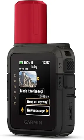 Garmin inReach Mini 3 Plus, Dispositivo Satelital Compacto con GPS, SOS con Pantalla Táctil a Color, Mensajes de Texto, Fotos y Mensajes de Voz vía satélite, LiveTrack, hasta 350 Horas de autonomía