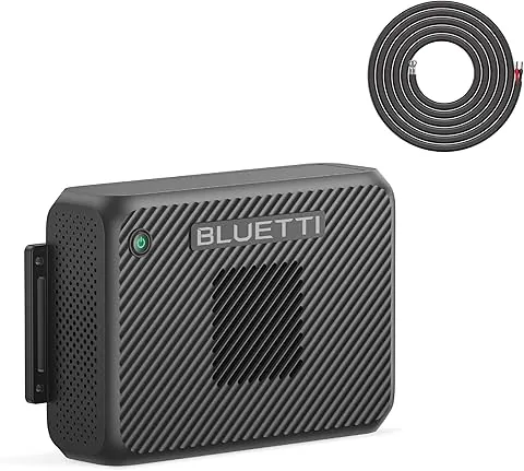 BLUETTI Charger 2, Cargador Alternador/DC-DC 1200W, Entrada Dual Coche+Solar, 13× Más Rápido, para Estaciones Portátiles y Arranque de Emergencia en Viajes y Autocaravanas