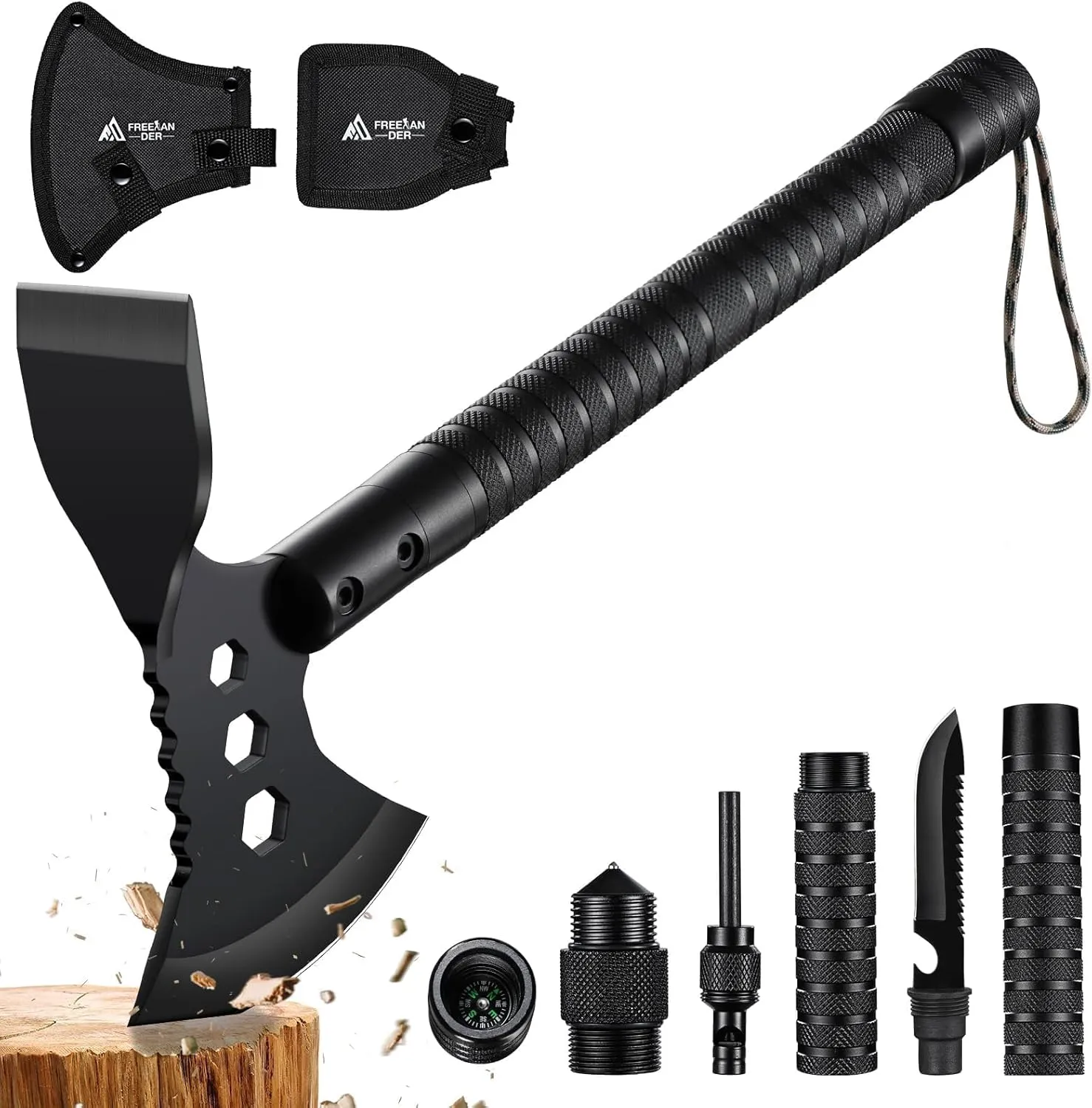 Freelander Hacha Supervivencia 10 en 1 con Pico y Funda