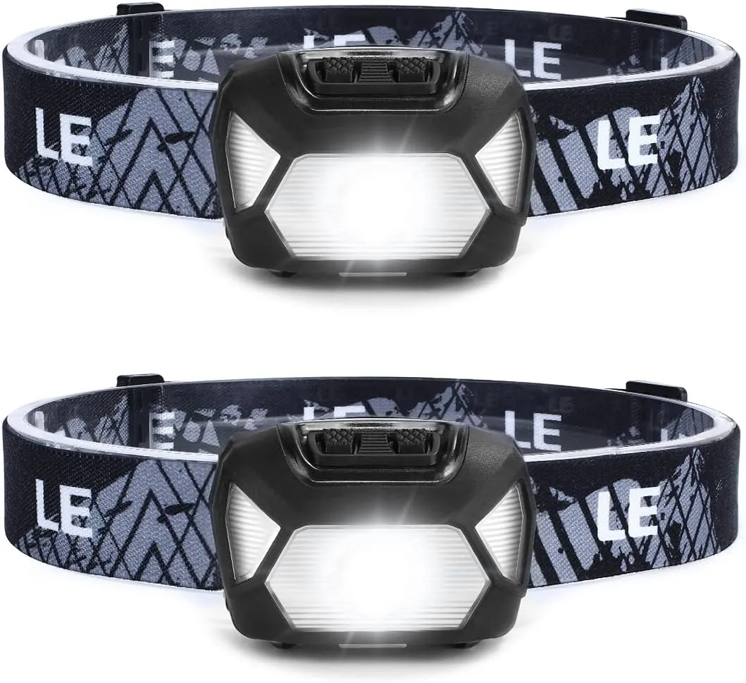 LE Linterna Frontal LED 1300 Lux (Pack de 2)