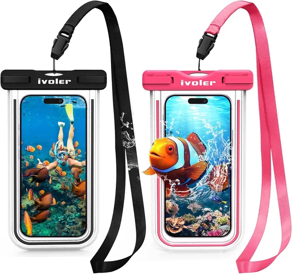 ivoler Funda Bolsa Movil Impermeable IPX8 Pack 2 Unidades — kit de emergencia DANA en un piso