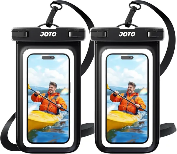 JOTO Funda Impermeable Movil IPX8 hasta 7 pulgadas Pack 2 — kit de emergencia pandemia en un piso