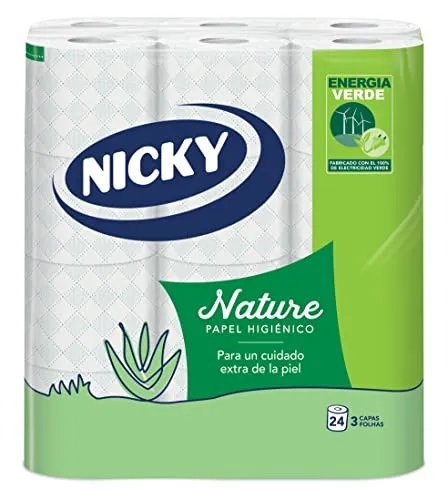 Nicky Nature Papel Higienico Ecologico 24 Rollos 3 Capas