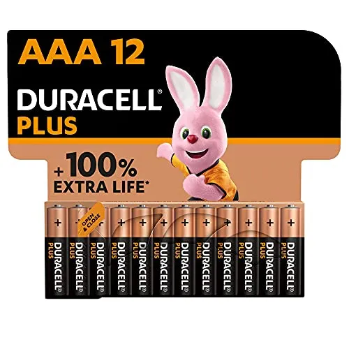 DURACELL Plus Pilas AAA Alcalinas (Pack de 12)