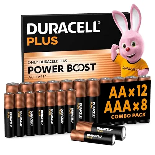 DURACELL Plus Pack Combinado AA y AAA (12xAA + 8xAAA)