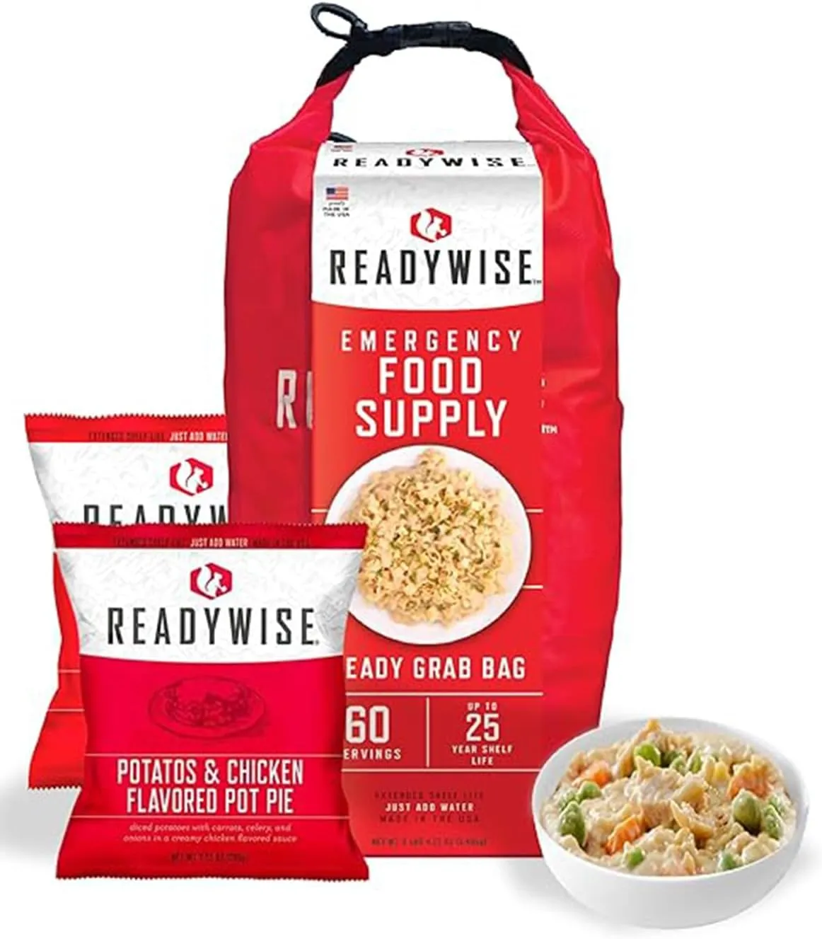 ReadyWise 60 Raciones Desayuno, Comida y Cena - Bolsa Grab & Go