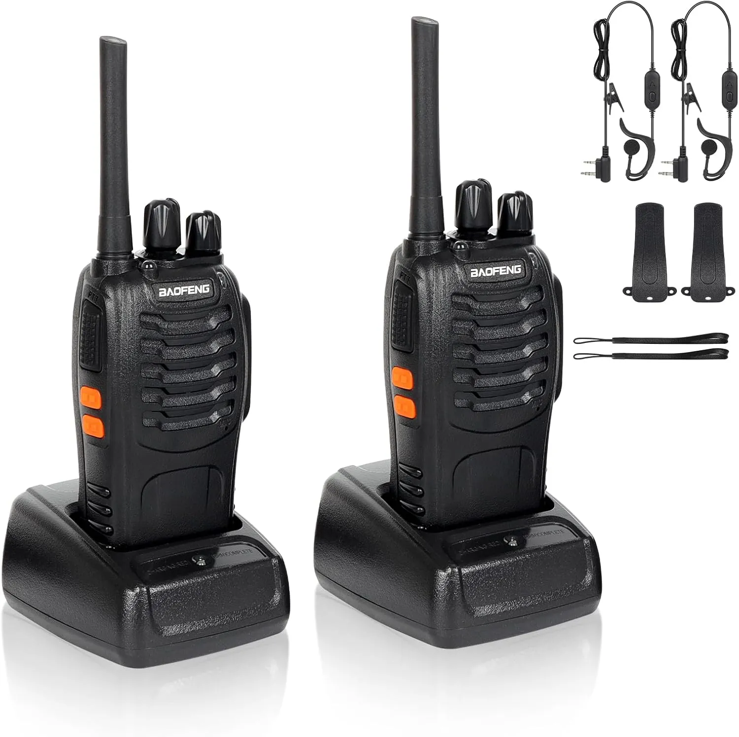 RKK Walkie Talkie Profesional BF-88E Pack 2 Unidades Recargable