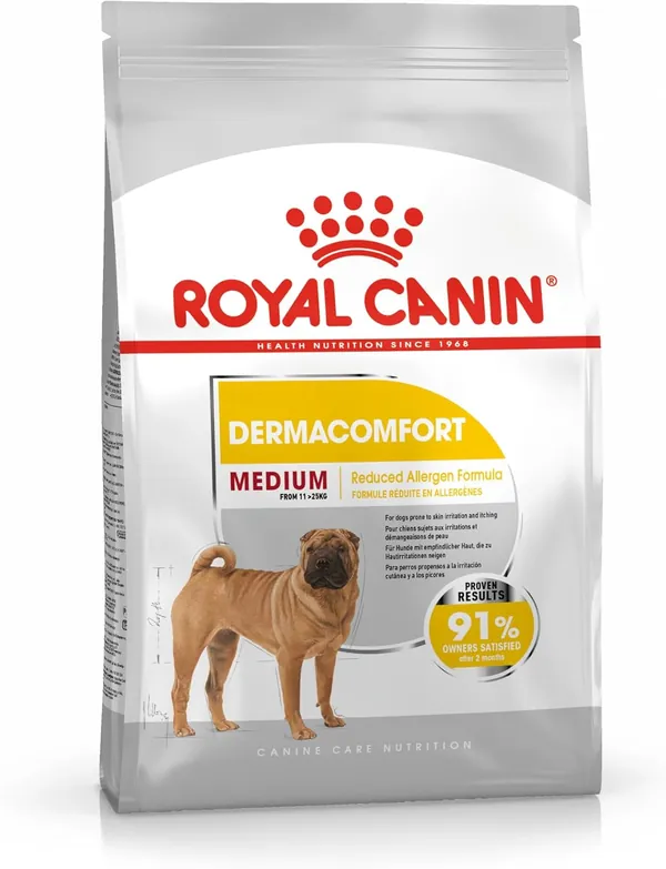 Royal Canin Dermacomfort Medium Pienso Perro Adulto Mediano 3kg — kit de emergencia DANA en una casa rural